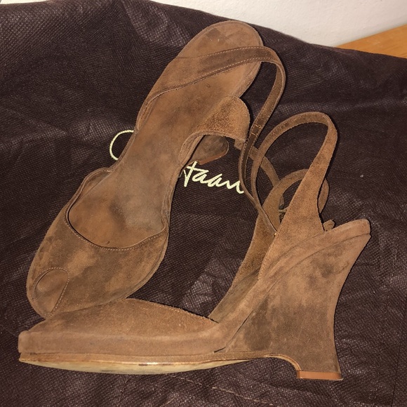 cole haan peep toe wedge